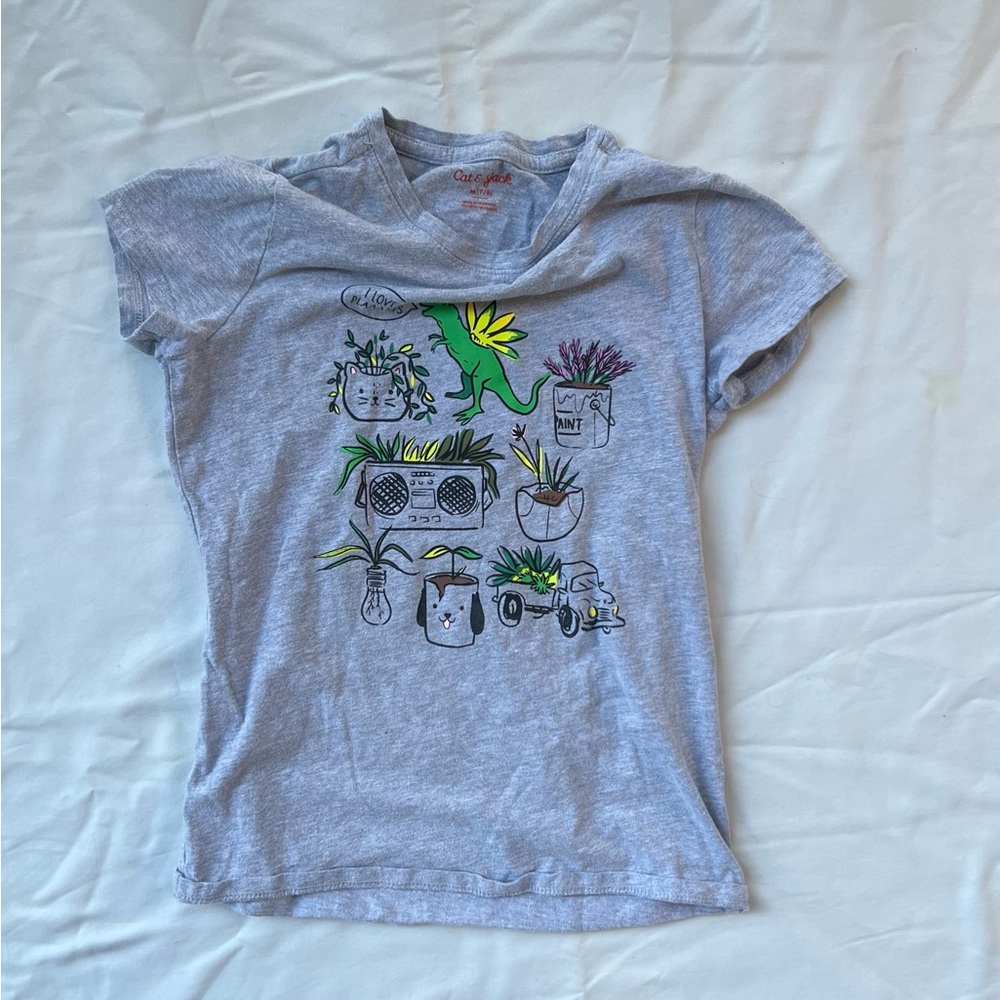 Girls Cat & Jack Dinosaur Plant T-Shirt